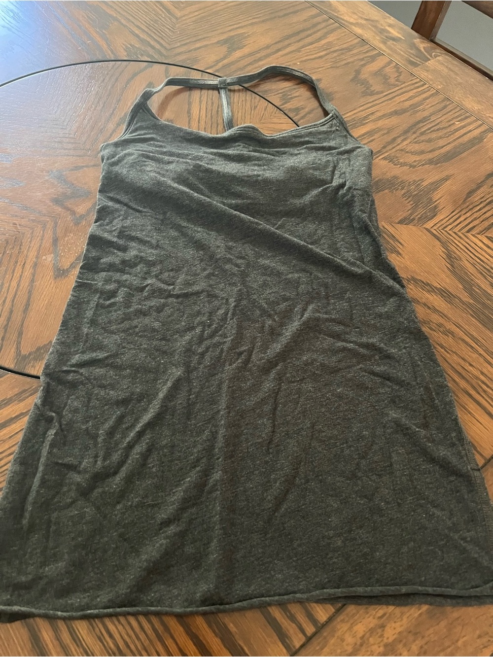 lululemon Scoop Neck Racerback Stretch Athletic Tank Top Gray Women 6 # 691
